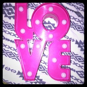 Room decorative love sign